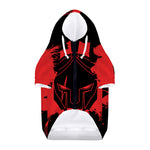 Bloody Spartan Warrior Print Dog Zip Up Hoodie