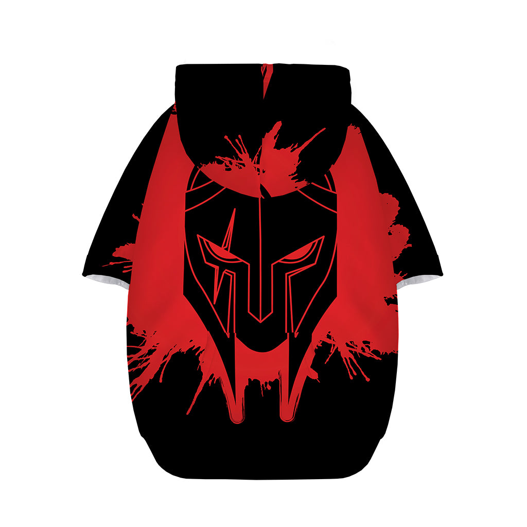 Bloody Spartan Warrior Print Dog Zip Up Hoodie