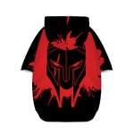 Bloody Spartan Warrior Print Dog Zip Up Hoodie