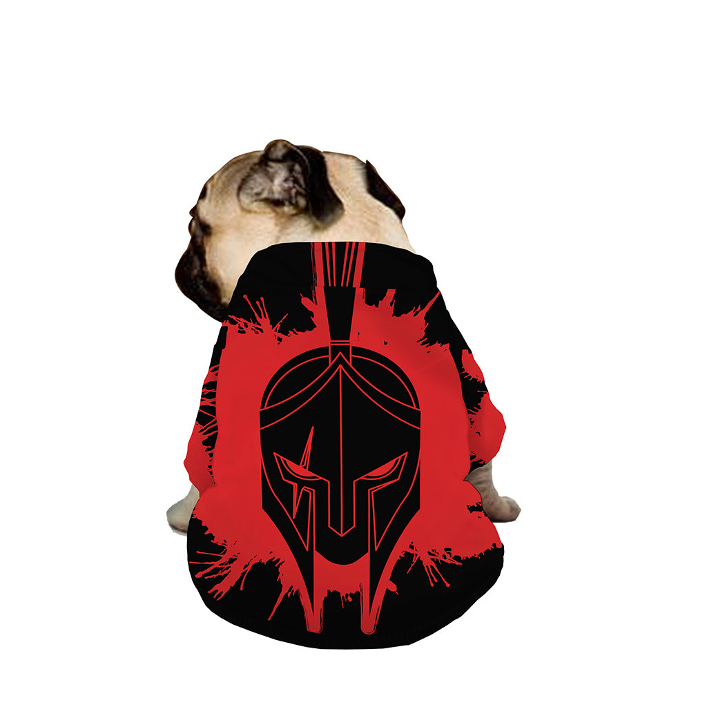 Bloody Spartan Warrior Print Dog Zip Up Jacket