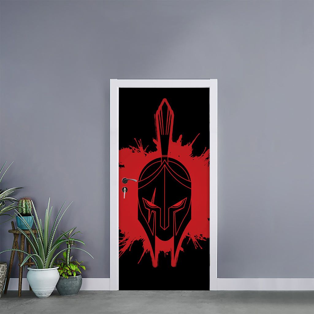 Bloody Spartan Warrior Print Door Sticker