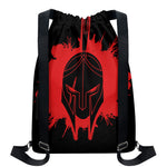 Bloody Spartan Warrior Print Drawstring Backpack