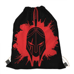 Bloody Spartan Warrior Print Drawstring Bag
