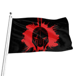 Bloody Spartan Warrior Print Flag