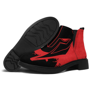 Bloody Spartan Warrior Print Flat Ankle Boots