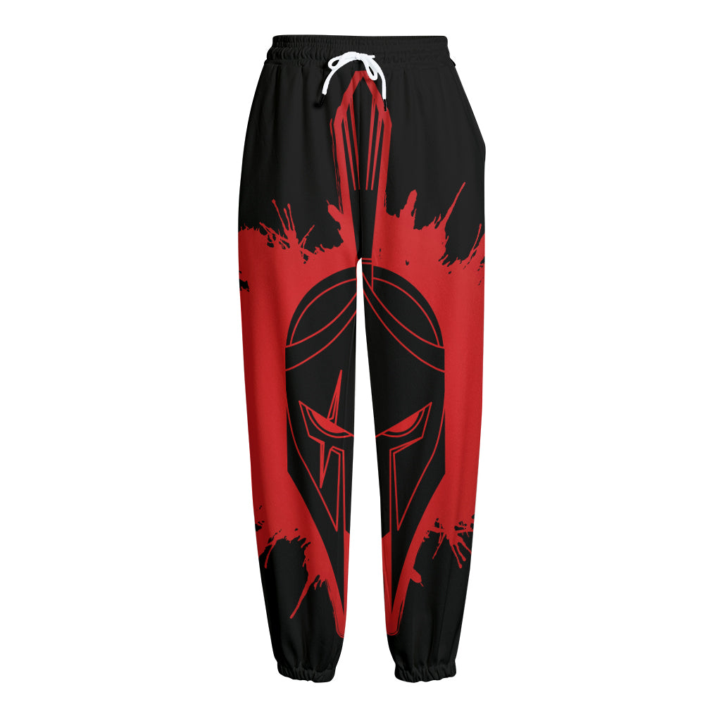 Bloody Spartan Warrior Print Fleece Lined Knit Pants