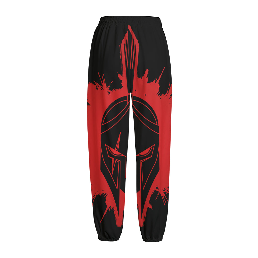 Bloody Spartan Warrior Print Fleece Lined Knit Pants