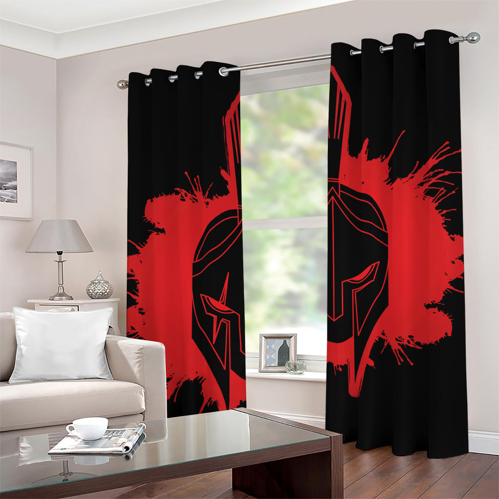 Bloody Spartan Warrior Print Grommet Curtains