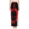 Bloody Spartan Warrior Print High Slit Maxi Skirt