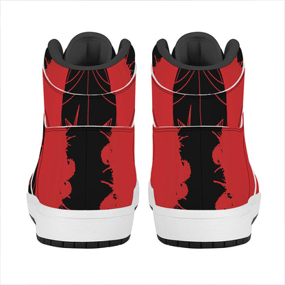 Bloody Spartan Warrior Print High Top Leather Sneakers