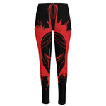 Bloody Spartan Warrior Print High-Waisted Pocket Leggings