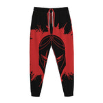 Bloody Spartan Warrior Print Jogger Pants