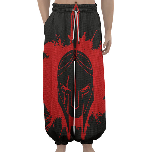 Bloody Spartan Warrior Print Lantern Pants