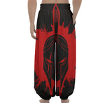 Bloody Spartan Warrior Print Lantern Pants