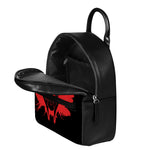 Bloody Spartan Warrior Print Leather Backpack
