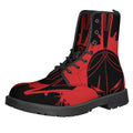 Bloody Spartan Warrior Print Lace-Up Boots