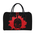 Bloody Spartan Warrior Print Leather Duffel Bag