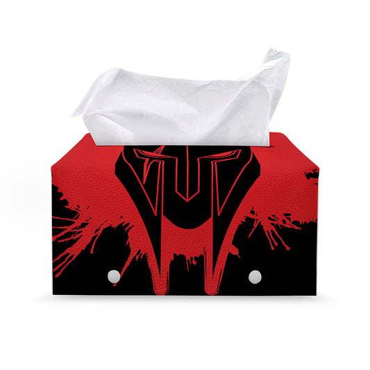 Bloody Spartan Warrior Print Leather Tissue Box Cover