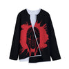 Bloody Spartan Warrior Print Long Sleeve Short Coat