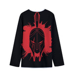 Bloody Spartan Warrior Print Long Sleeve Short Coat