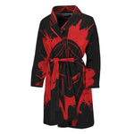 Bloody Spartan Warrior Print Men's Bathrobe