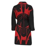 Bloody Spartan Warrior Print Men's Bathrobe