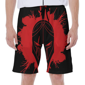 Bloody Spartan Warrior Print Men's Beach Shorts