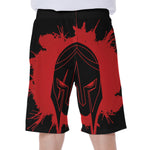 Bloody Spartan Warrior Print Men's Beach Shorts