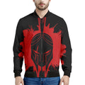 Bloody Spartan Warrior Print Men's Bomber Jacket