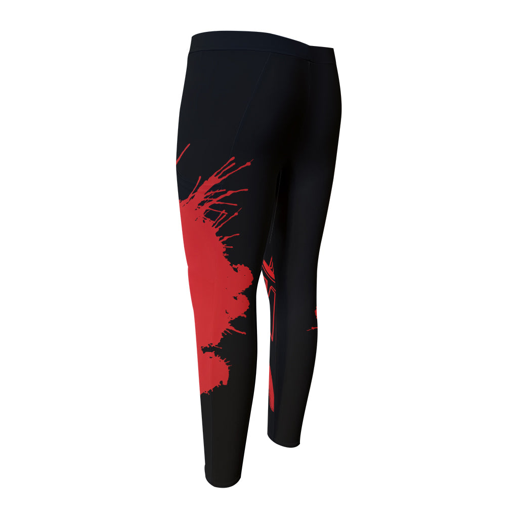 Bloody Spartan Warrior Print Men's Compression Pants