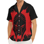 Bloody Spartan Warrior Print Men's Deep V-Neck Shirt