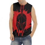 Bloody Spartan Warrior Print Men's Fitness Tank Top