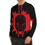 Bloody Spartan Warrior Print Men's Long Sleeve Rash Guard