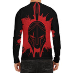 Bloody Spartan Warrior Print Men's Long Sleeve Rash Guard