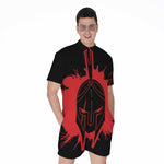 Bloody Spartan Warrior Print Men's Rompers