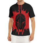 Bloody Spartan Warrior Print Men's Short Sleeve Rash Guard