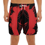 Bloody Spartan Warrior Print Men's Split Running Shorts