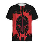 Bloody Spartan Warrior Print Men's Sports T-Shirt