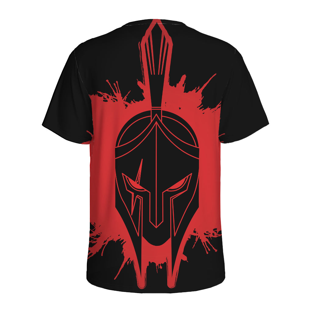 Bloody Spartan Warrior Print Men's Sports T-Shirt