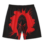 Bloody Spartan Warrior Print Men's Swim Trunks