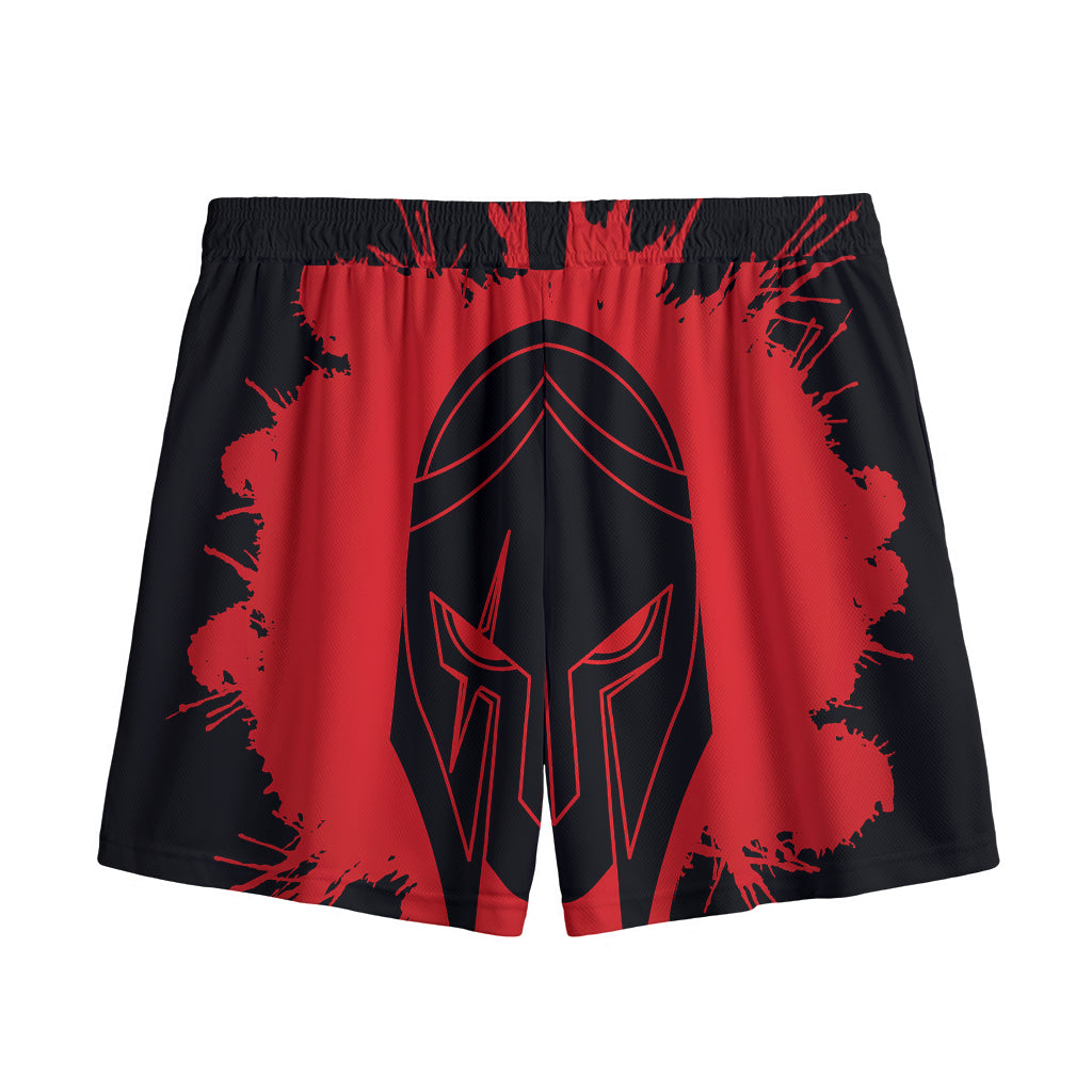Bloody Spartan Warrior Print Mesh Shorts