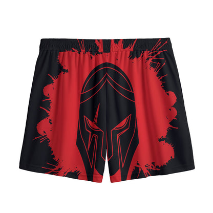 Bloody Spartan Warrior Print Mesh Shorts