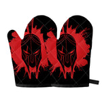Bloody Spartan Warrior Print Oven Mitts