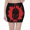 Bloody Spartan Warrior Print Pencil Mini Skirt