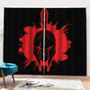 Bloody Spartan Warrior Print Pencil Pleat Curtains