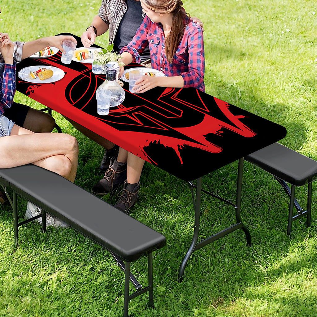 Bloody Spartan Warrior Print Picnic Table Cover