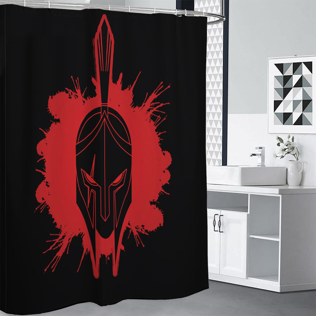 Bloody Spartan Warrior Print Premium Shower Curtain