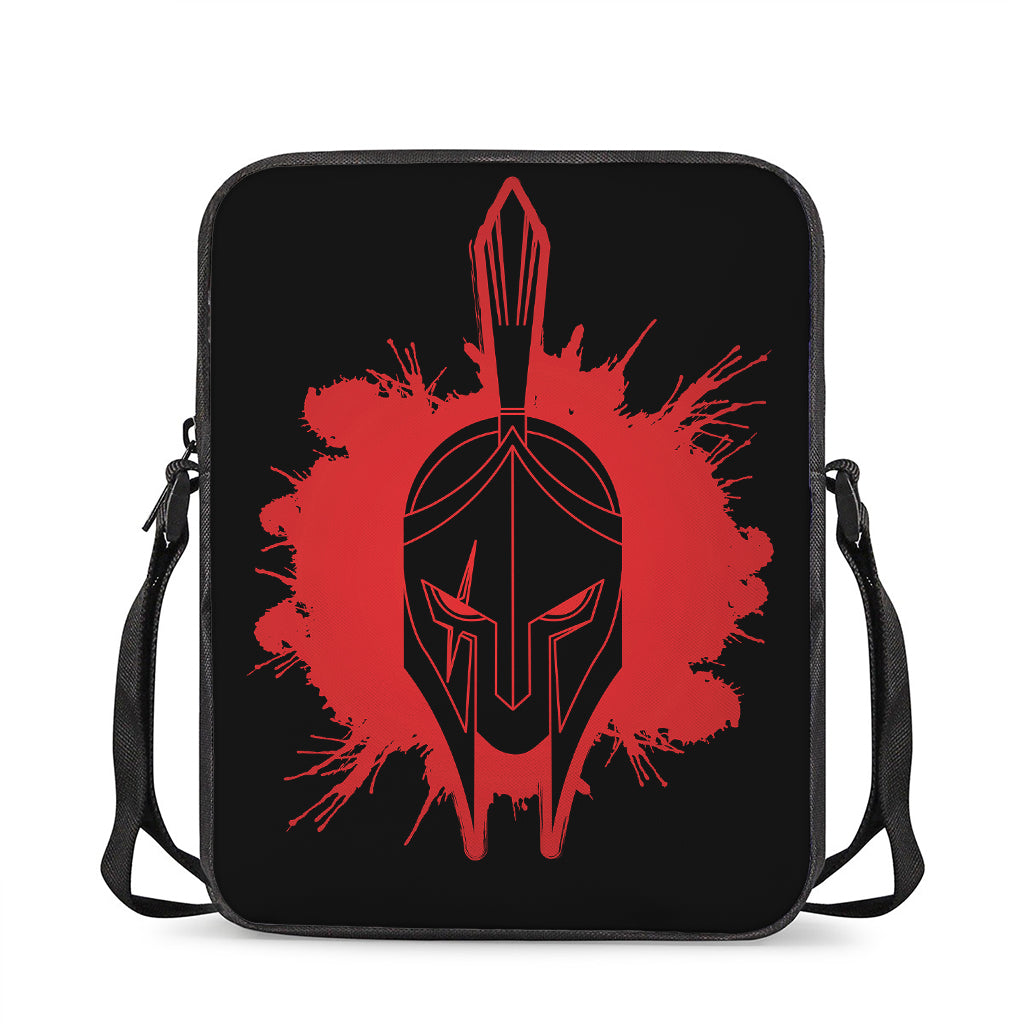 Bloody Spartan Warrior Print Rectangular Crossbody Bag