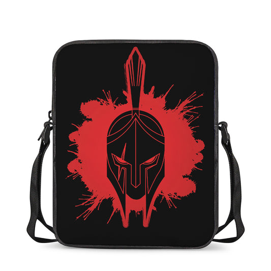 Bloody Spartan Warrior Print Rectangular Crossbody Bag