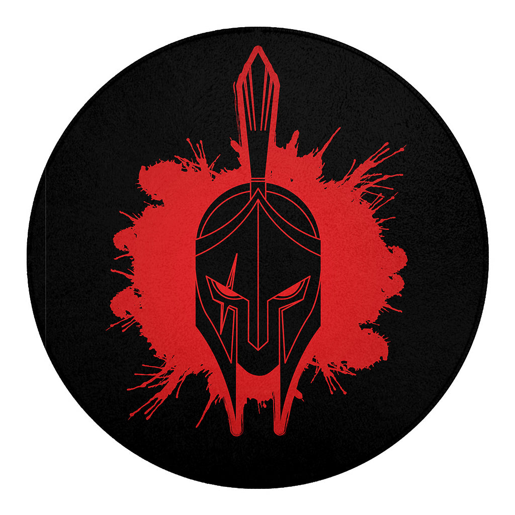 Bloody Spartan Warrior Print Round Blanket